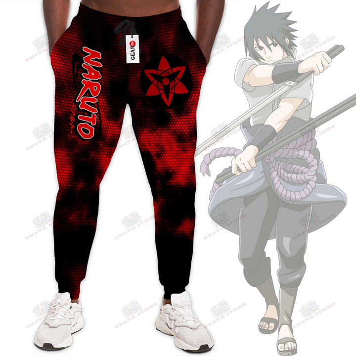 Sasuke Uchiha Eternal Mangekyo Sharingan Sweatpants Custom Anime NRT Jogger Pants Merch