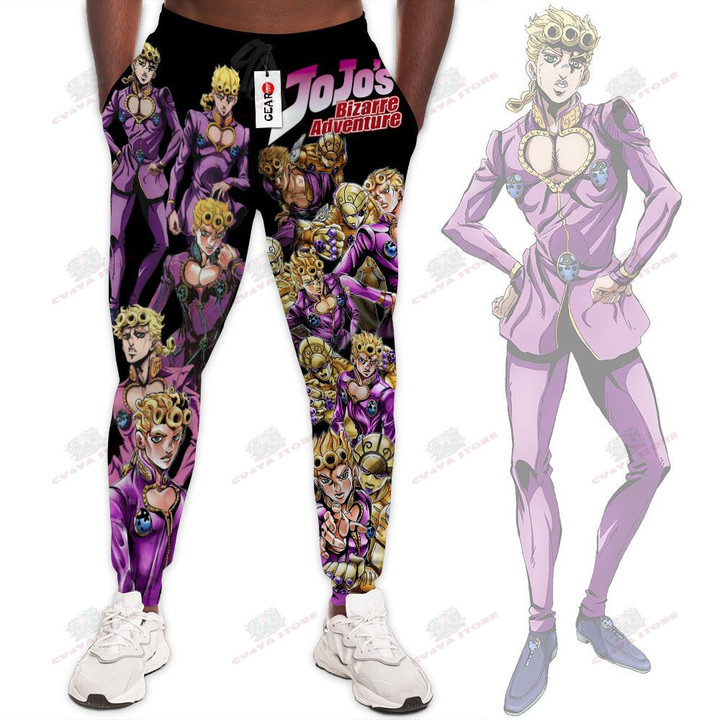 Giorno Giovanna Sweatpants Custom Anime JJBAs Jogger Pants Merch