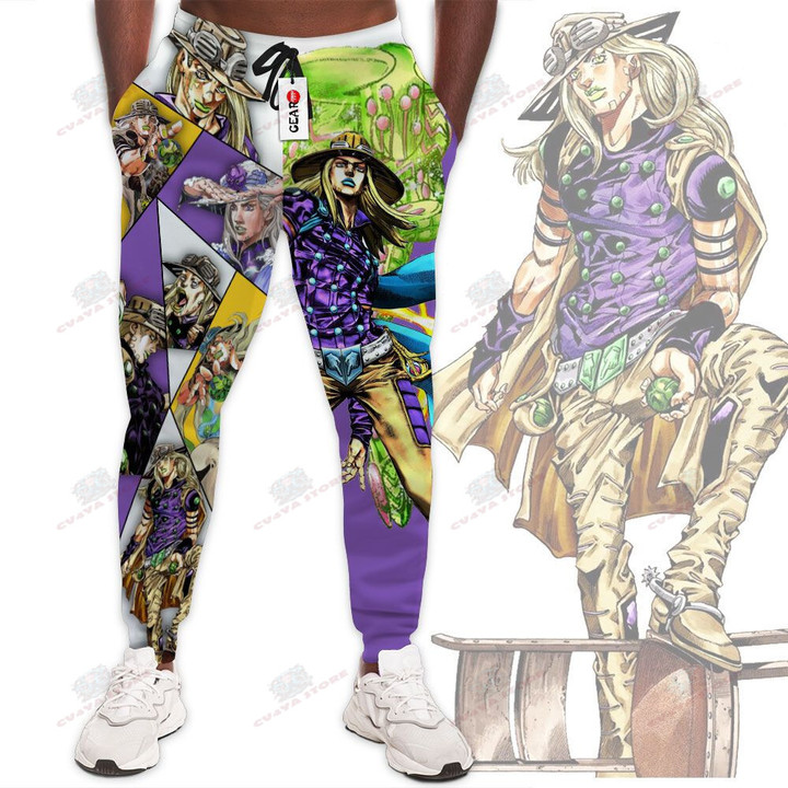 Gyro Zeppeli Sweatpants Custom Anime  JJBAs Jogger Pants Merch