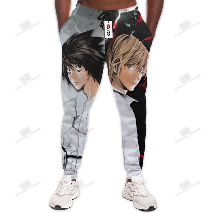 Light Yagami & L Lawliet Jogger Pants Custom Anime Sweatpants