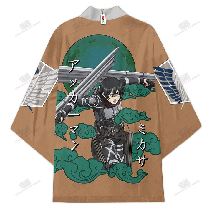 Mikasa Ackerman Kimono Shirts Custom Anime Attack On Titan Merch Clothes