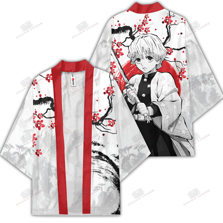 Zenitsu Kimono Shirts Custom Kimetsu Anime Haori Merch Clothes Japan Style
