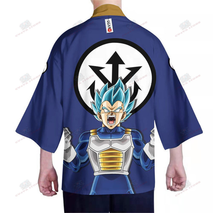 Vegeta Blue Kimono Shirts Custom Anime Dragon Ball Z Merch Clothes