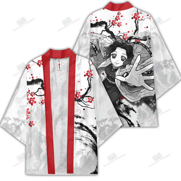 Shinobu Kocho Kimono Shirts Custom Kimetsu Anime Haori Merch Clothes Japan Style