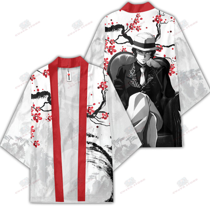 Muzan Kibutsuji Kimono Shirts Custom Kimetsu Anime Haori Merch Clothes Japan Style