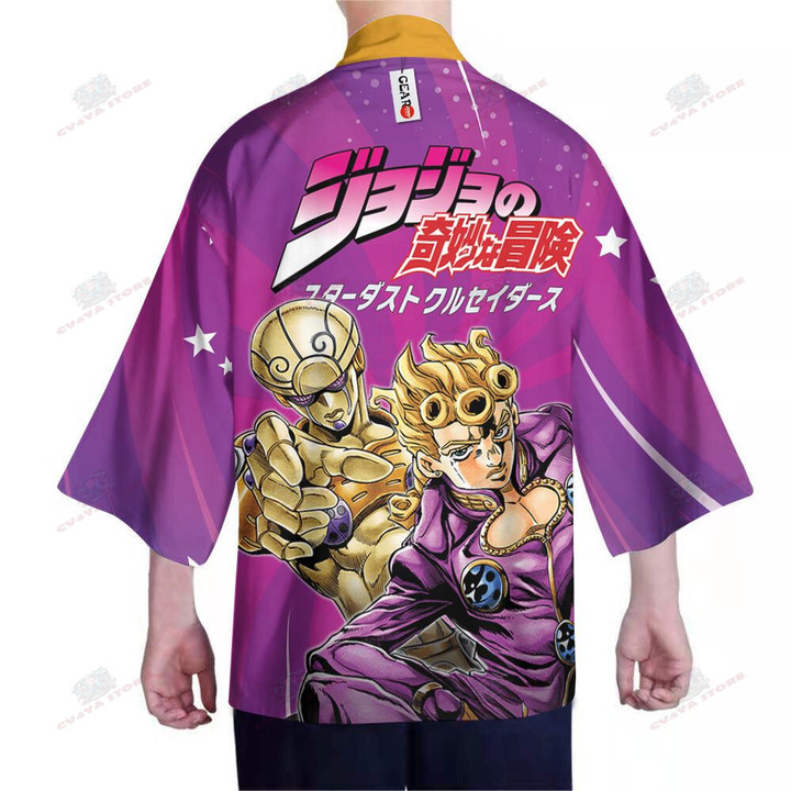 Giorno Giovanna Kimono Shirts Anime JJBAs Merch Clothes