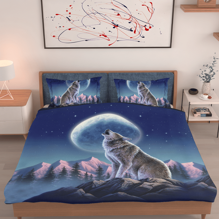 Wolf and The Moon  Bedding Set - BS018