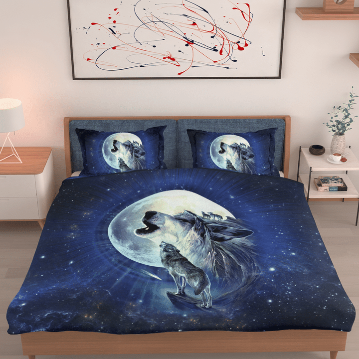 Wolf and the Moon Bedding Set - BS019