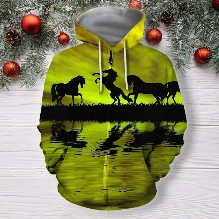 3D All Over Print  Animals Horse Hoodie