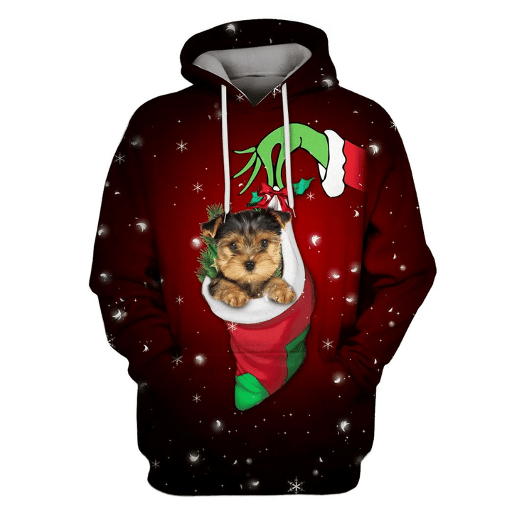MysticLife Christmas yorkshire terrier Custom T-shirt - Hoodies Apparel