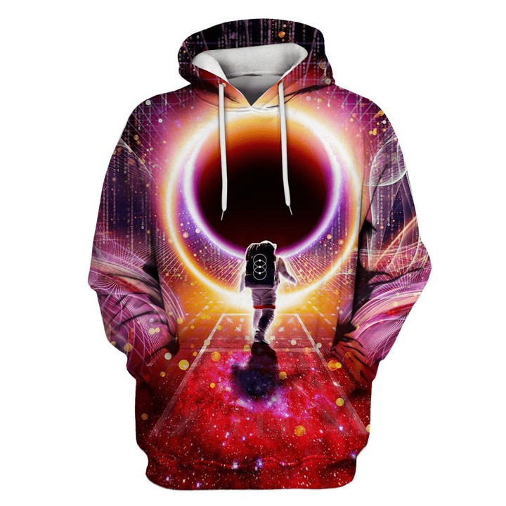 MysticLife Astronaut with many planets Custom T-shirt - Hoodies Apparel