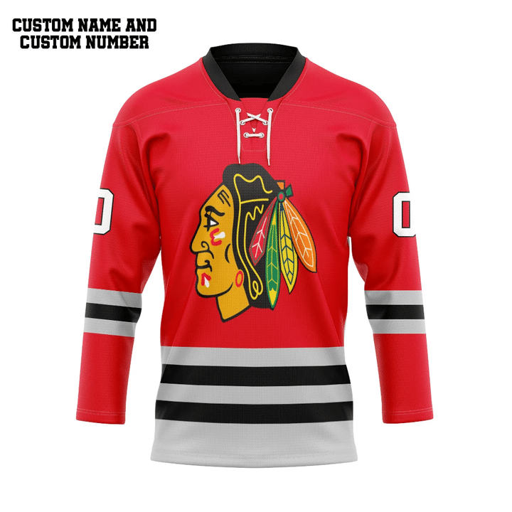 MysticLife 3D Chicago Blackhawks NHL Custom Name Custom Number Hockey Jersey
