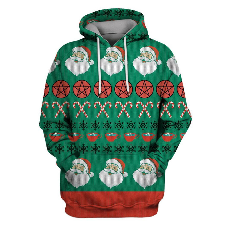 MysticLife Santa Claus merry christmas Custom T-shirt - Hoodies Apparel