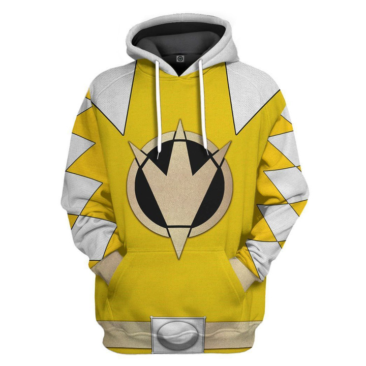 MysticLife 3D Power Ranger Dino Thunder Yellow Custom Tshirt Hoodie Apparel