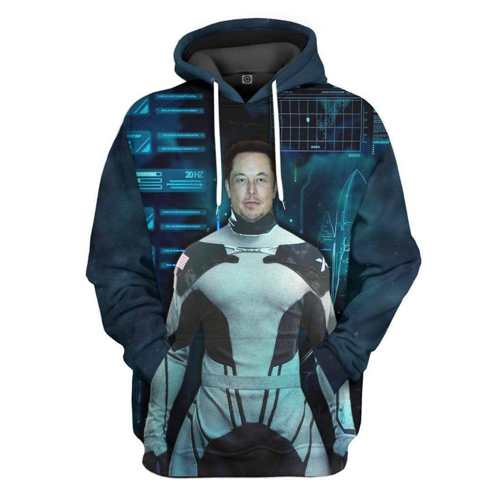 MysticLife 3D Elon Musk The New Iron Man Custom Hoodie Apparel
