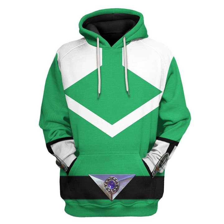 MysticLife 3D Green Power Rangers Time Force Tshirt Hoodie Apparel