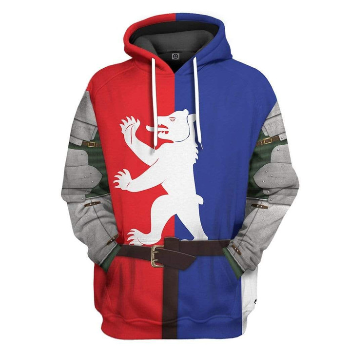 MysticLife Historical Medieval Armor Ursus Fight Club Costume Hoodie Apparel