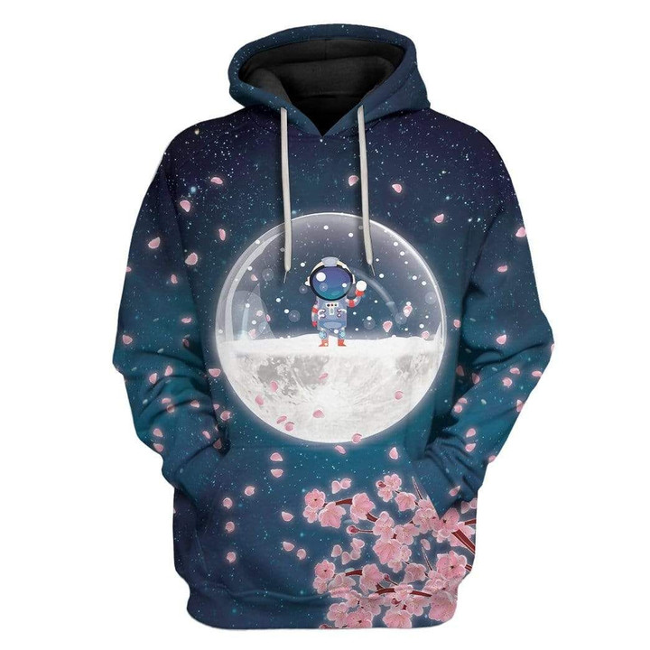 MysticLife Astronaut On Winter Moon Custom T-Shirts Hoodies Apparel