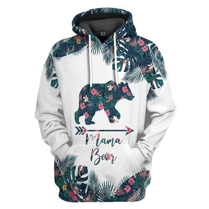 MysticLife 3D Mama Bear Mothers Day Gift Custom Tshirt Hoodie Apparel