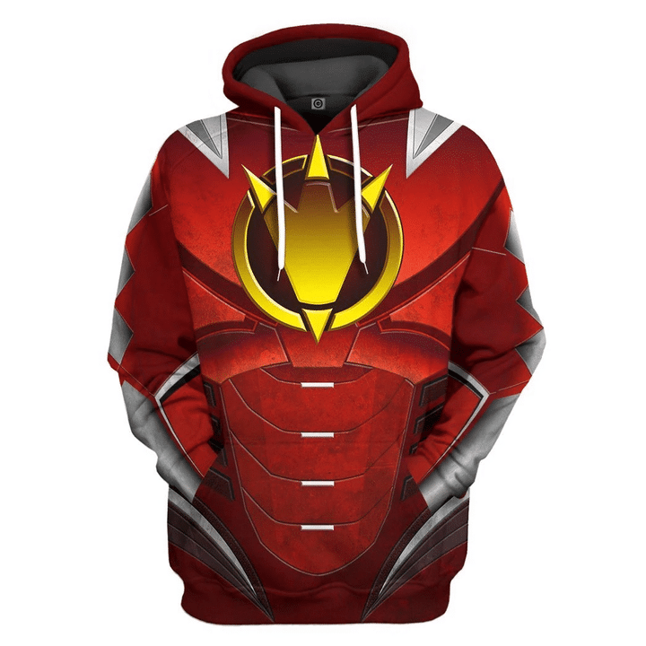 MysticLife 3D Power Ranger Dino Thunder Red Custom Tshirt Hoodie Apparel