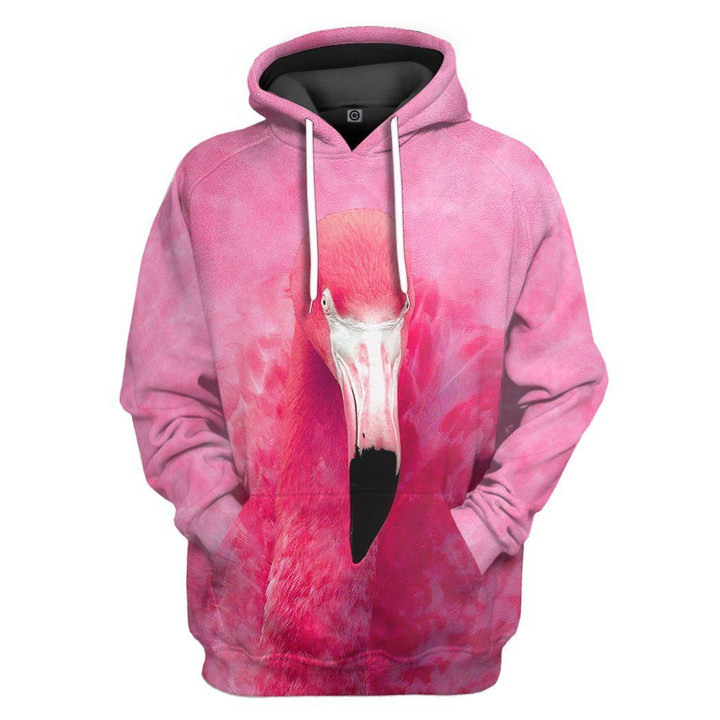 MysticLife 3D Flamingo Front And Back Tshirt Hoodie Apparel