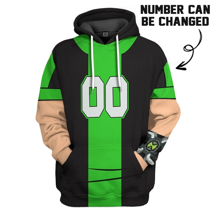 MysticLife 3D Ben Ten Omniverse Outfit Custom Number Tshirt Hoodie Apparel