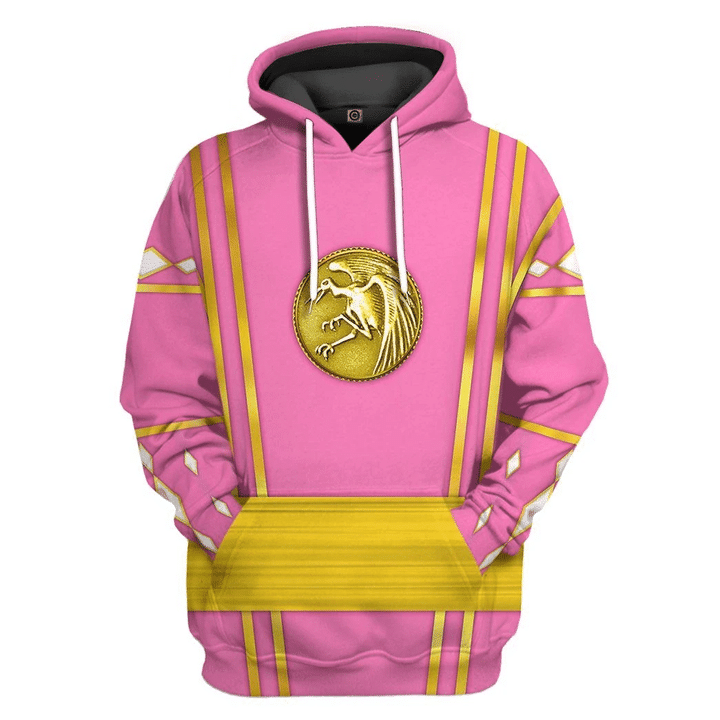 MysticLife 3D Pink Ninja Mighty Morphin Power Rangers Custom Tshirt Hoodie Apparel