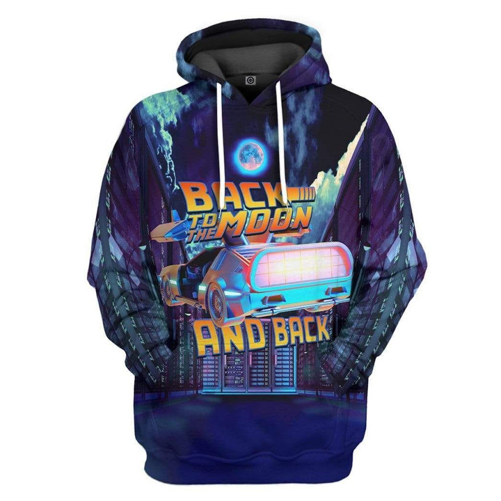 MysticLife 3D Back to the Moon Custom Hoodie Apparel
