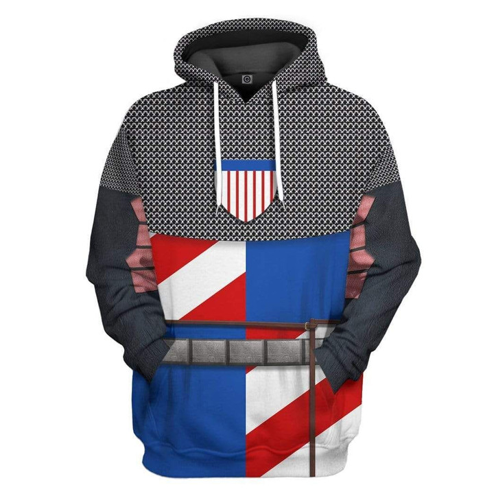 MysticLife 3D Historical Medieval Armor Costume Hoodie Apparel