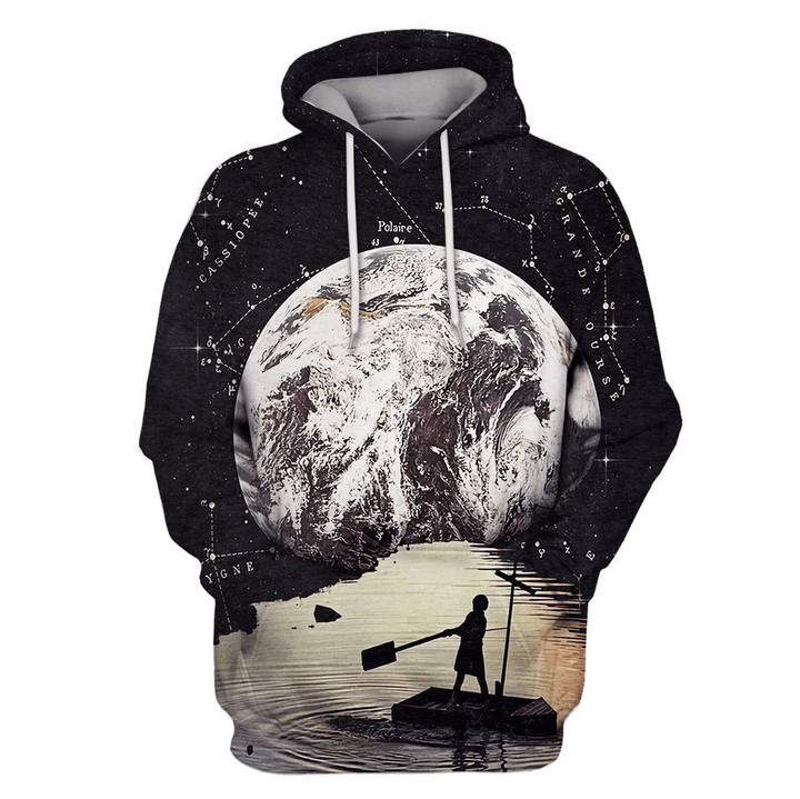 MysticLife Moon River In Galaxy Custom T-shirt - Hoodies Apparel