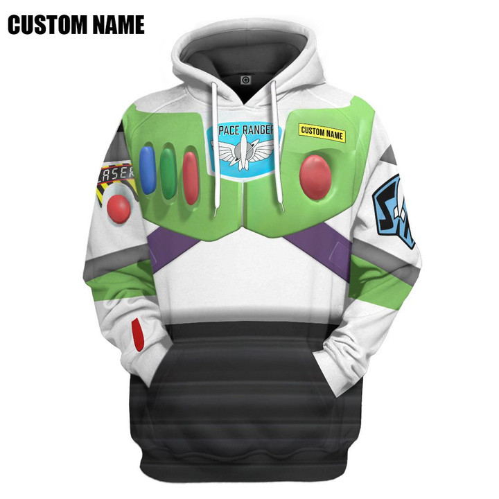 MysticLife 3D Toy Story Buzz Lightyear Space Ranger Cosplay Custom Name Tshirt Hoodie Apparel