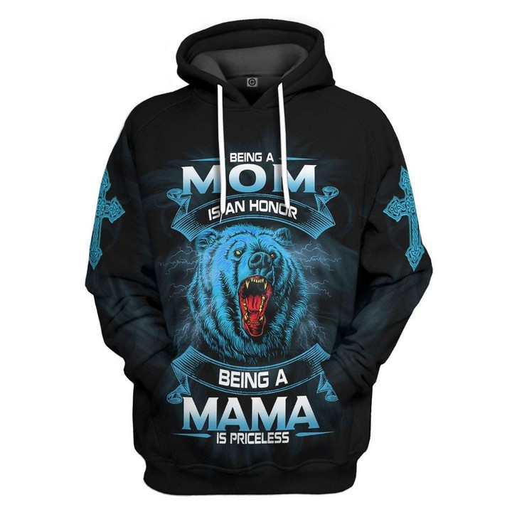 MysticLife 3D Being A Mom Is An Honor Mothers Day Gift Custom Tshirt Hoodie Apparel