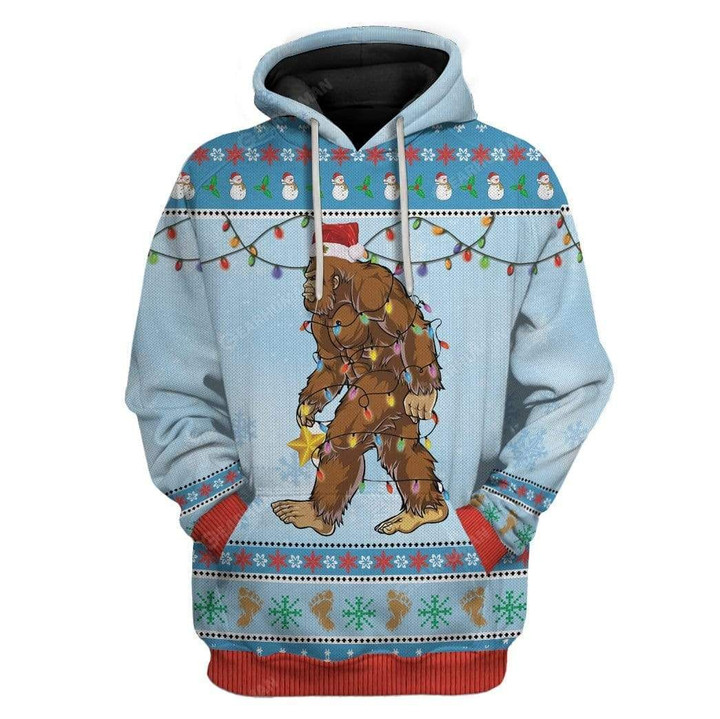MysticLife Ugly Christmas Bigfoot Hoodie T-Shirts Apparel