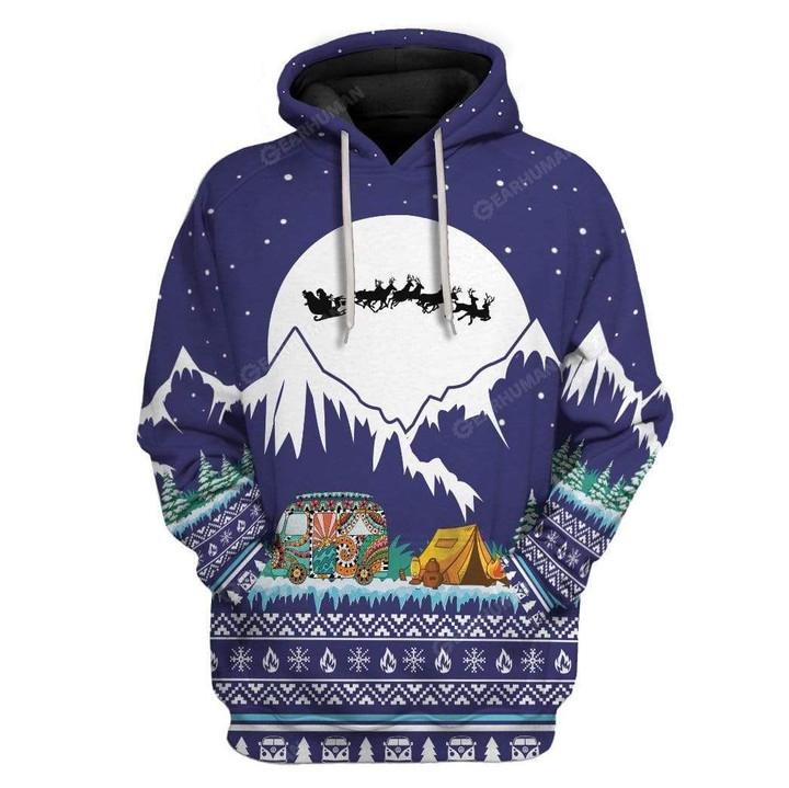 MysticLife Ugly Christmas Camping Custom T-shirt - Hoodies Apparel