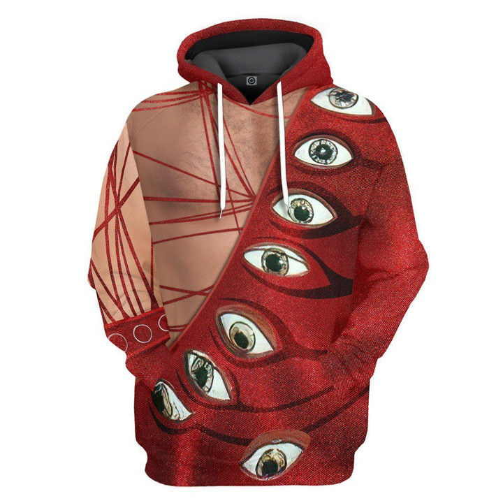 MysticLife 3D Freddie Mercury Eyeball Suit Custom Hoodie Apparel