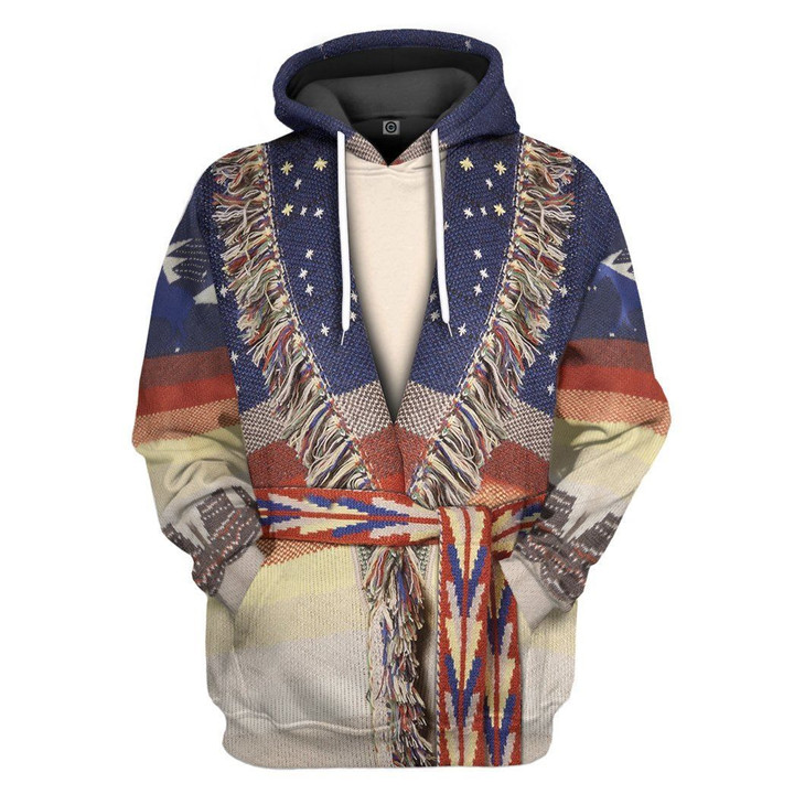 MysticLife 3D Native American Flag Tshirt Hoodie Apparel