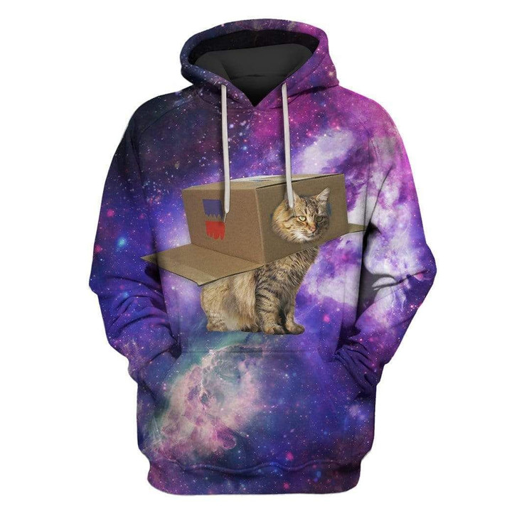 MysticLife cute astronaut cat Custom T-shirt - Hoodies Apparel