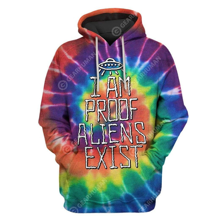 MysticLife Custom T-shirt - Hoodies I Am Proof Aliens Exist