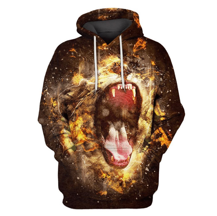 MysticLife Roaring Lion Hoodies - T-Shirts Apparel