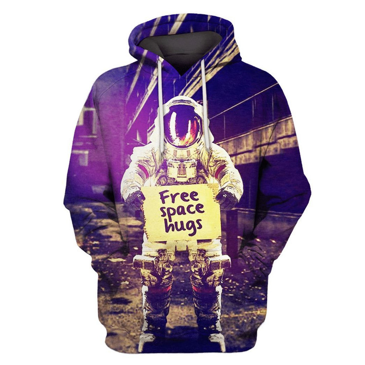MysticLife Astronaut Free Space Huge Custom T-shirt - Hoodies Apparel