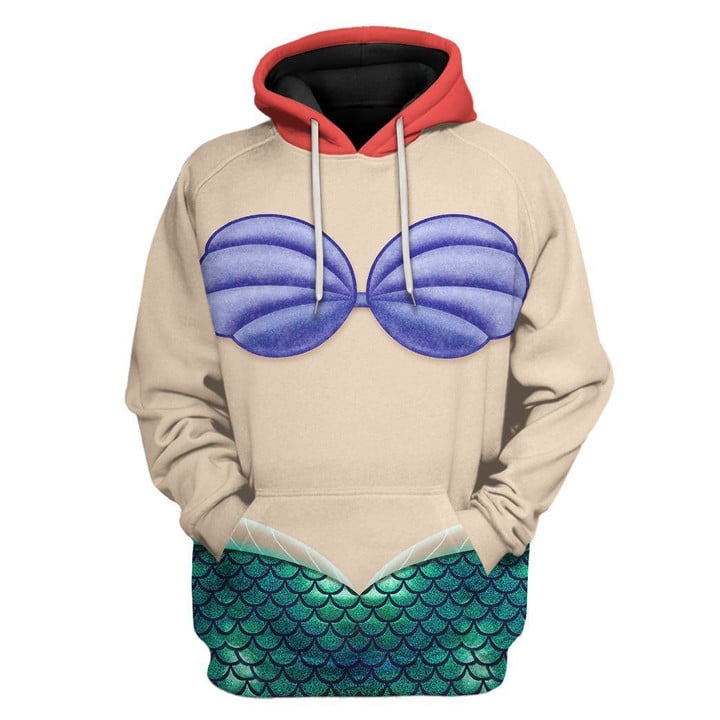 MysticLife 3D Ariel Mermaid Custom Tshirt Hoodie Appreal