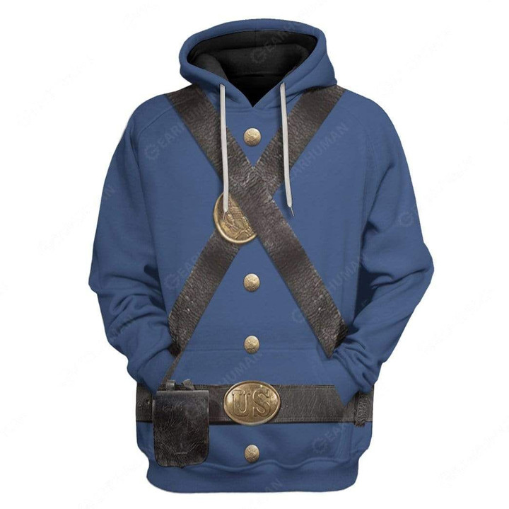 MysticLife Hoodie Custom Union Infantry Uniform in Civil War Apparel