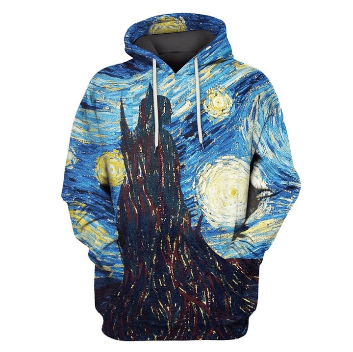 MysticLife Vincent Van Gogh Starry Night Hoodies - T-Shirts - Zip Hoodies Apparel