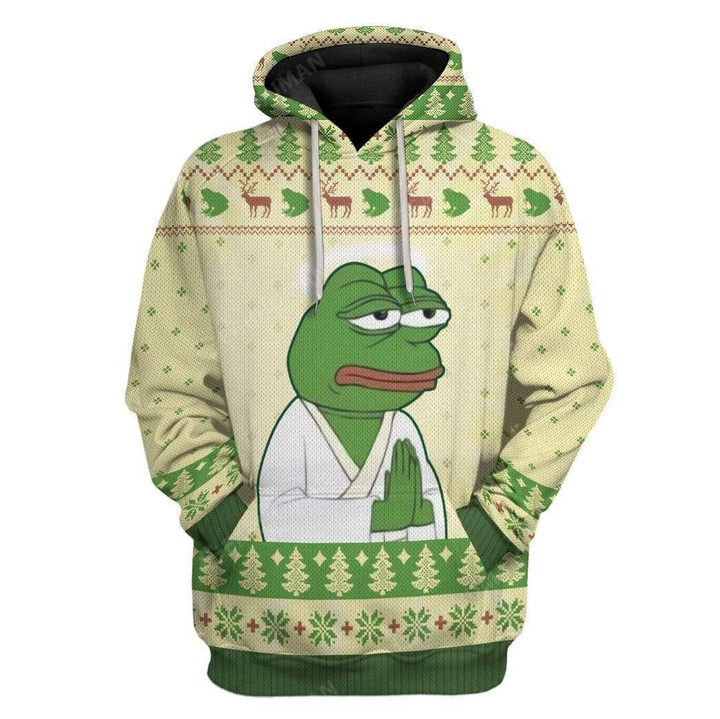 MysticLife Ugly Christmas Pepe The Frog Hoodie T-Shirts Apparel