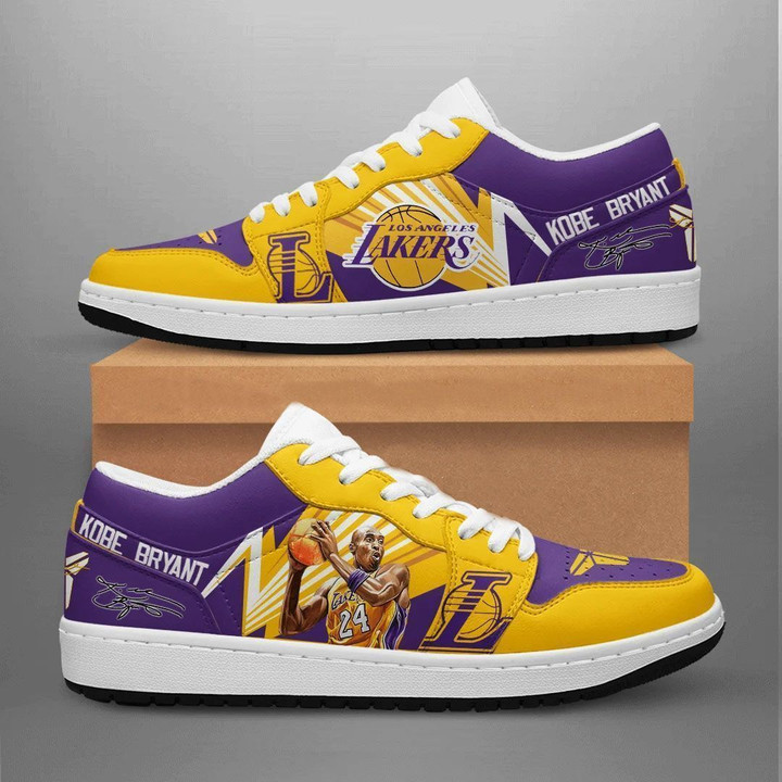 Los Angeles Lakers Kobe Bryant Jordan 1 Low Shoes Sport Sneakers
