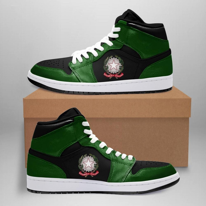 Italy High Top Sneakers Shoes Pine Green 2.0 (Women/Men) A7
