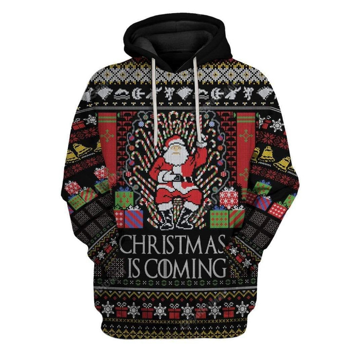 MysticLife Ugly Christmas Santa Custom T-shirt - Hoodies Apparel