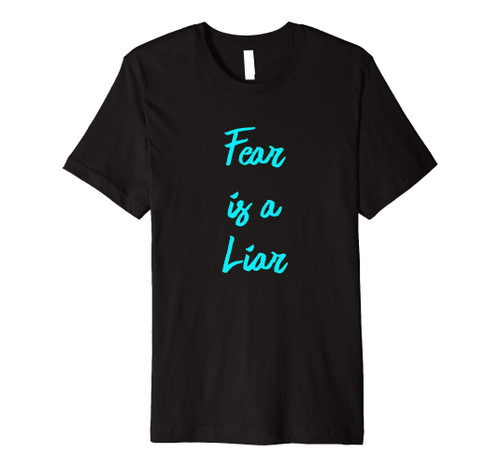 Fear Is A Liar Shirt, Positive Quote, Christian Faith Gifts