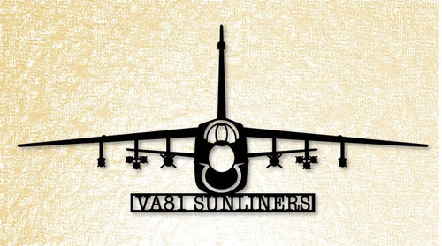 A7 Corsair Ii Va-81 Sunliners - Gear Up With Ordnance Military Attack Aircraft Metal Sign, Cut Metal Sign Wall Decor
