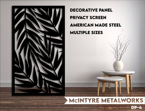 Metal Decorative Panel, Fence, Privacy Screen, Wall Art, Outdoor Or Indoor Dp-4
